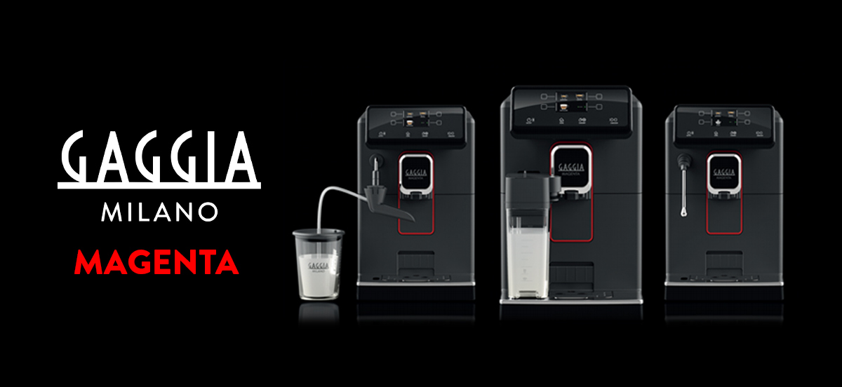 The new line of super automatic Gaggia Magenta coffee machines